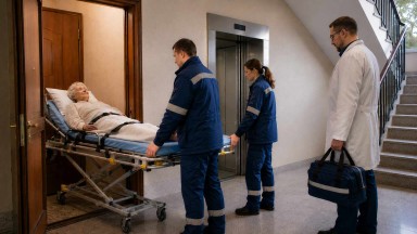 Транспортировка больных после выписки в Романовской